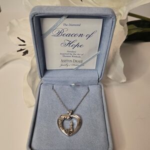 Ashton-Drake Silver Heart Necklace